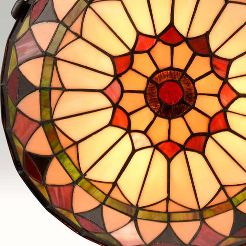 Vintage Tiffany Style Mission Semi Flush Ceiling Light